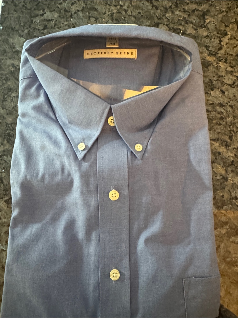 Geoffrey Beene Navy Blue Button-Down Dress Shirt